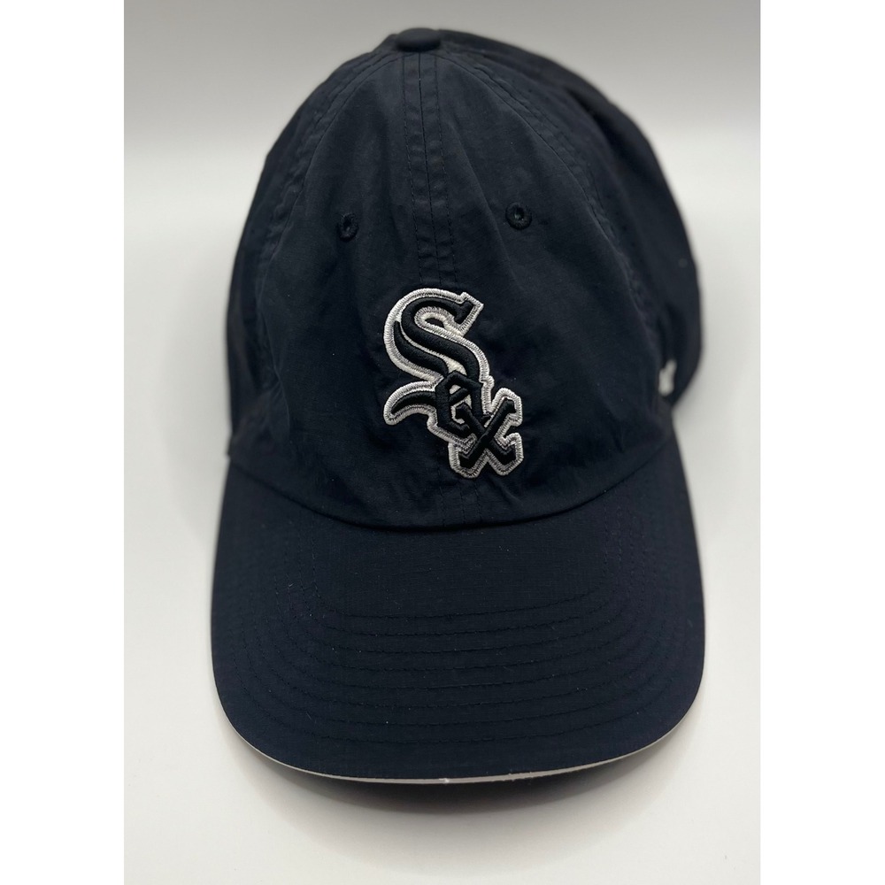 47 Brand Chicago White Sox Hat Adult OSFA Black Good MLB Nylon Adjustable Cap